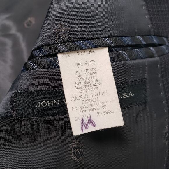 John Varvatos Star USA Mens 40R Gray Sport Coat Jacket Suit Blazer Wool 2-Button - Picture 4 of 16